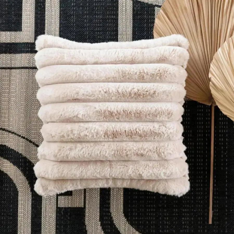 Coussin Fausse Fourrure Lin - Alice Vivaraise