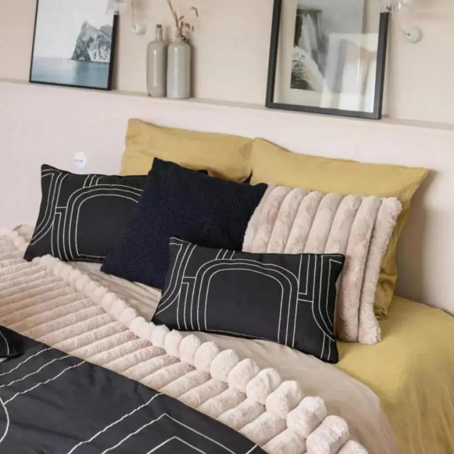 Coussin Fausse Fourrure Lin - Alice Vivaraise