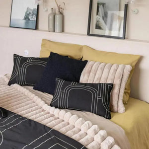 Coussin Fausse Fourrure Lin - Alice Vivaraise