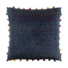 Coussin Gastounet Cobalt Pompons - 45x45 cm