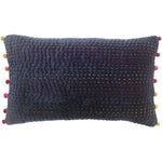 Coussin Gastounet Cobalt Pompons Vivaraise