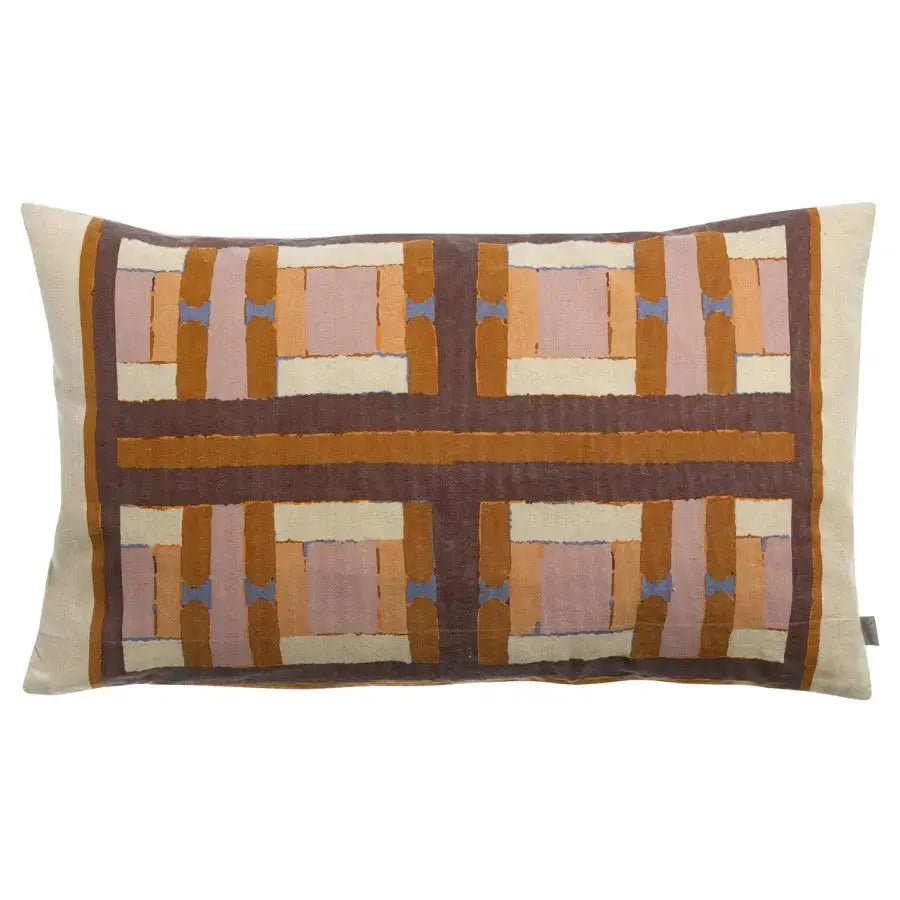 Coussin Imprimé Recyclé - Taho Cuivre - Vivaraise 