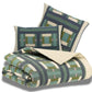 Coussin Imprimé Recyclé - Taho Vert de gris Vivaraise