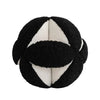 Coussin Rond Luxe Hortensia - Noir