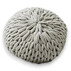 Coussin Rond Tricot - Gris