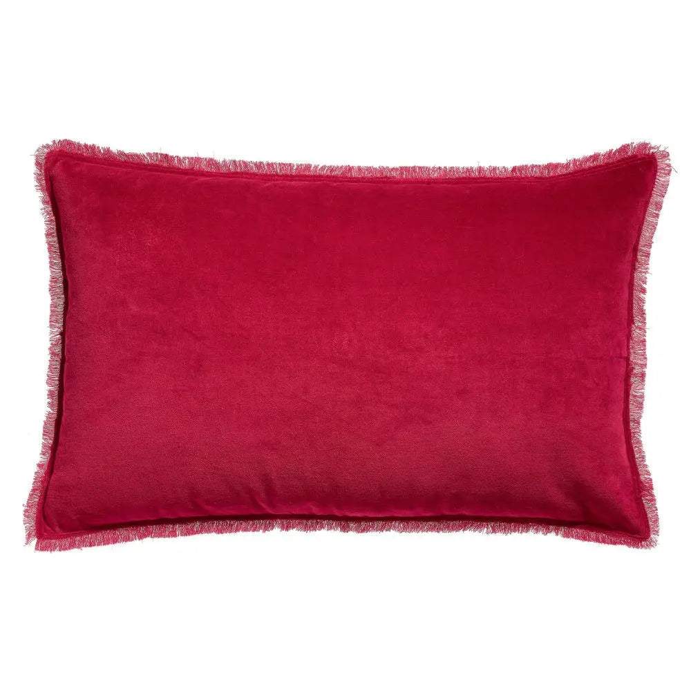 Coussin Uni Fara Rubis Coton Coussin Dorsey