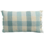 Coussin bleu à carreaux - modèle Kate Myosotis Coussin Dorsey