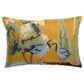 Coussin brodé artisanal Lola jaune multicolore 40x65