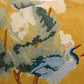 Coussin brodé artisanal Lola jaune multicolore 40x65
