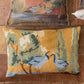 Coussin brodé artisanal Lola jaune multicolore 40x65