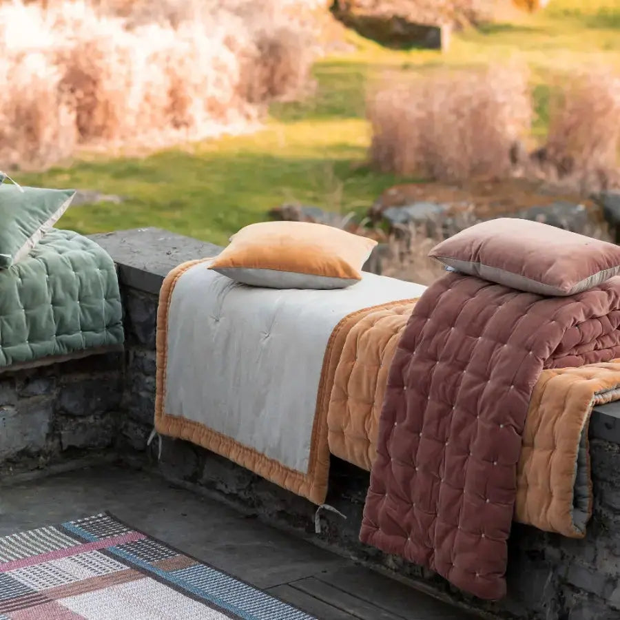 Coussin en Coton Rouille - Elise Chambray Vivaraise