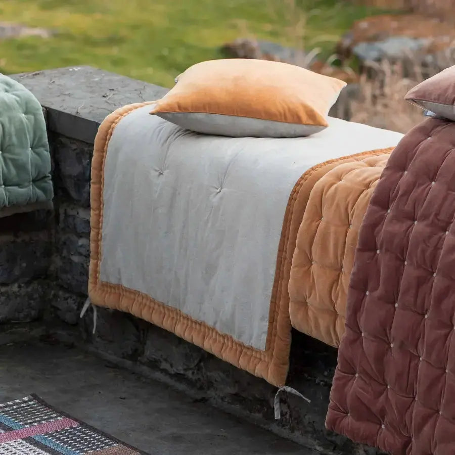 Coussin en Coton Rouille - Elise Chambray Vivaraise