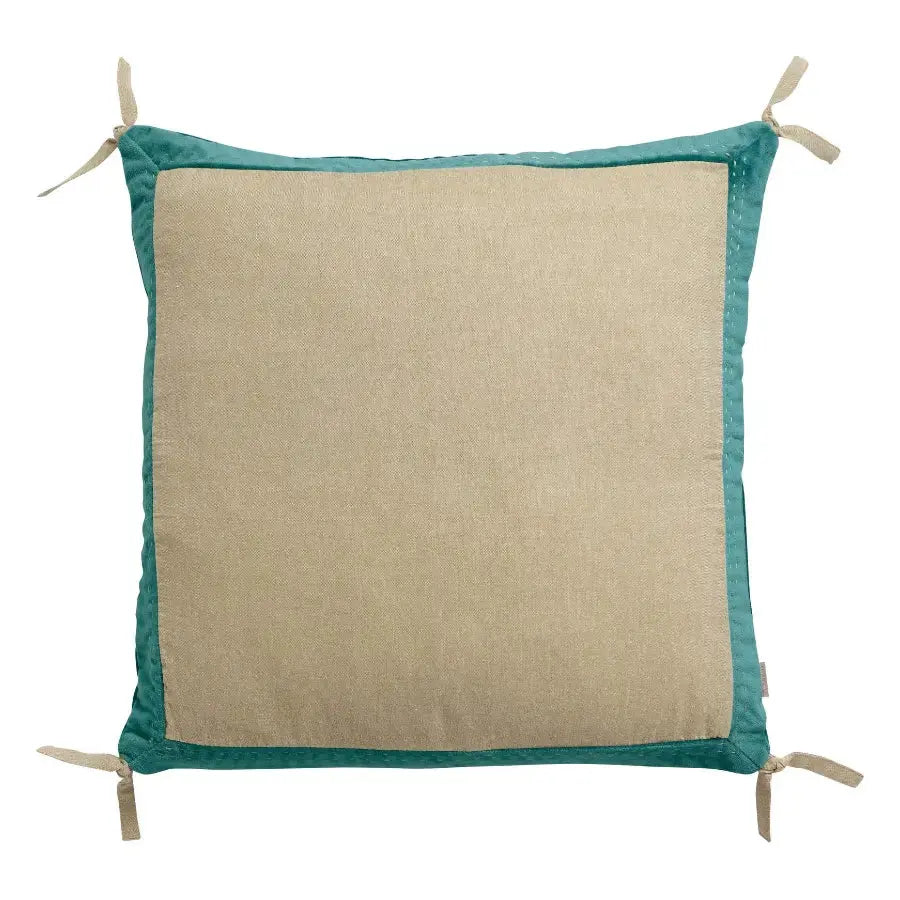Coussin en Coton Vert de gris - Elise Chambray Vivaraise