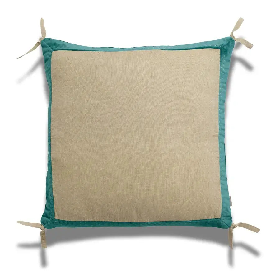 Coussin en Coton Vert de gris - Elise Chambray Vivaraise