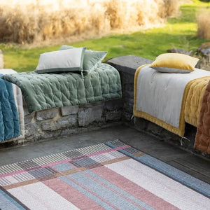 Coussin en Coton Vert de gris - Elise Chambray Vivaraise