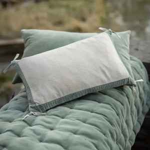 Coussin en Coton Verveine - Elise Chambray Vivaraise