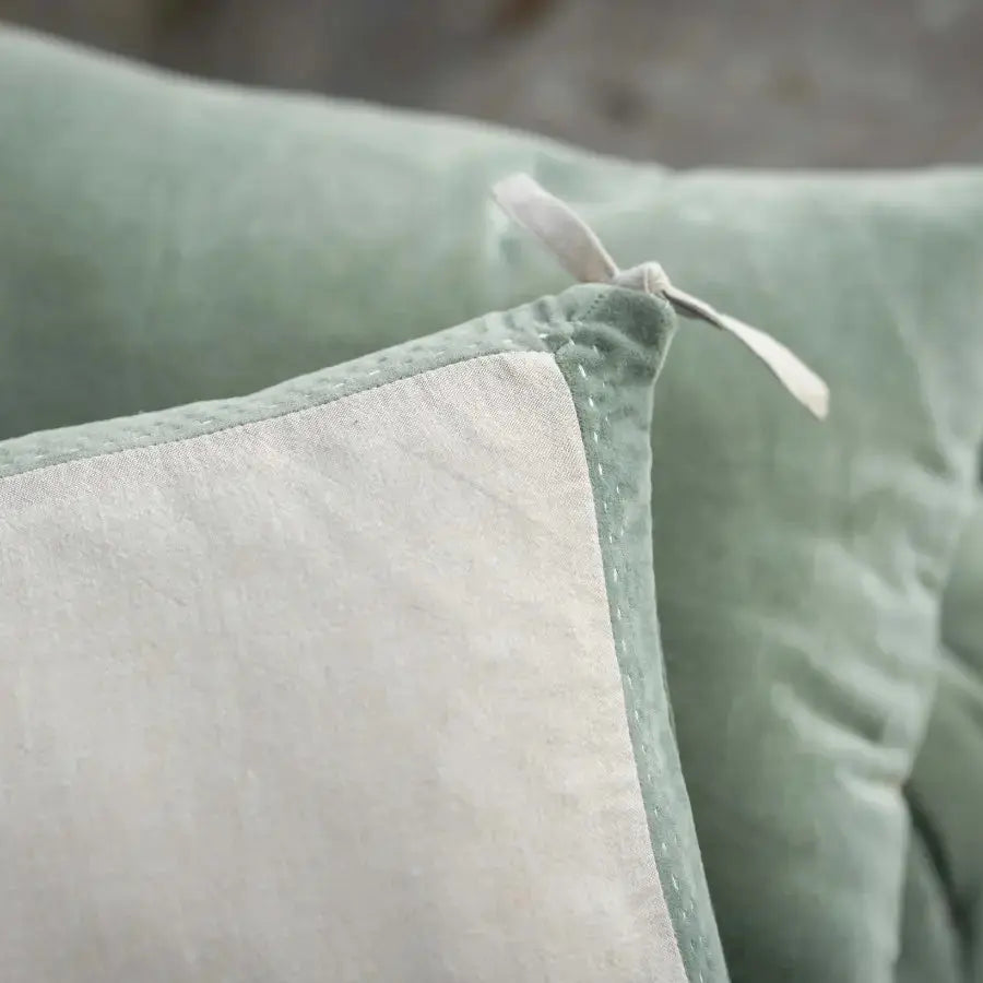 Coussin en Coton Verveine - Elise Chambray Vivaraise