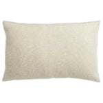 Coussin en Laine Beige à Chevrons - Carina Naturel 40x65 cm Vivaraise