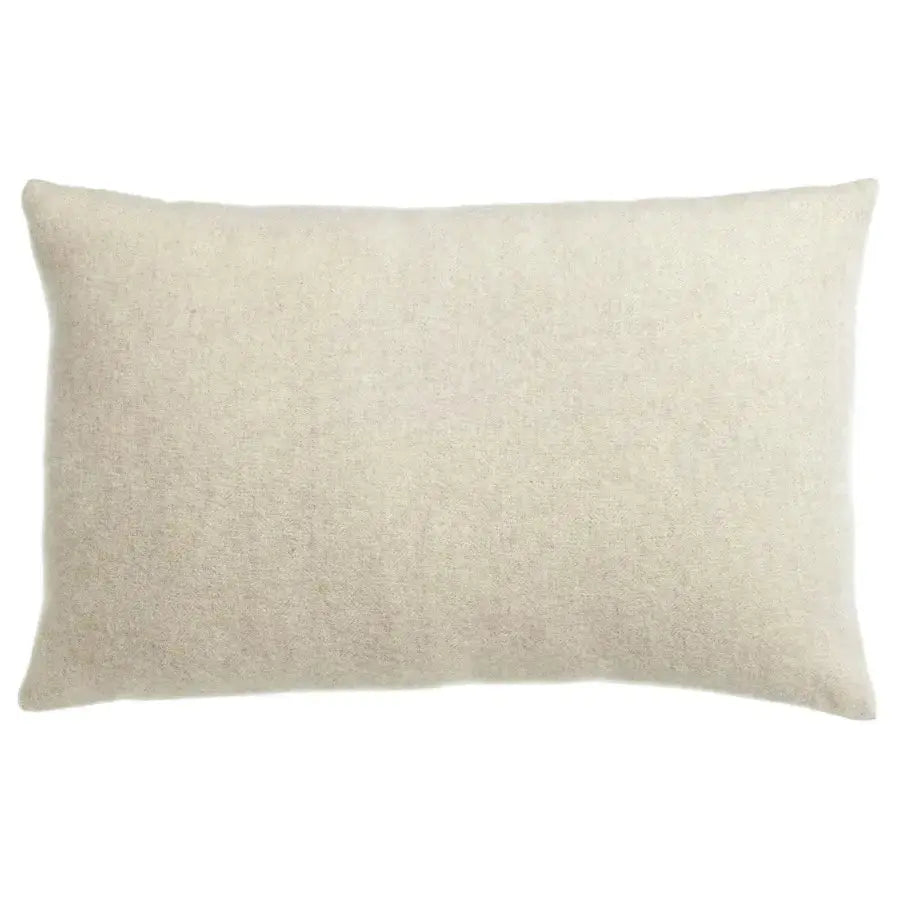 Coussin en Laine Beige à Chevrons - Carina Naturel 40x65 cm Vivaraise