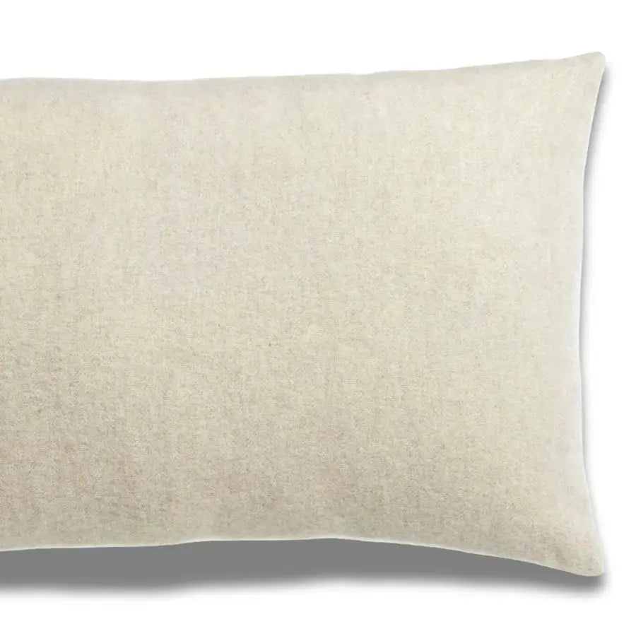 Coussin en Laine Beige à Chevrons - Carina Naturel 40x65 cm Vivaraise