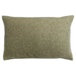 Coussin en Laine Vert - Carina Olive 40x65 cm Vivaraise