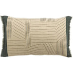 Coussin en lin graphique Zeff kori Abysse 40x65 cm - Vivaraise