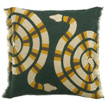 Coussin en lin imprimé Zeff Yoka Abysse motif graphique serpent Vivaraise