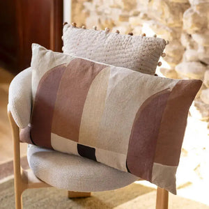 Coussin en lin naturel Zeff Kali - 40x65 cm - formes organiques Vivaraise