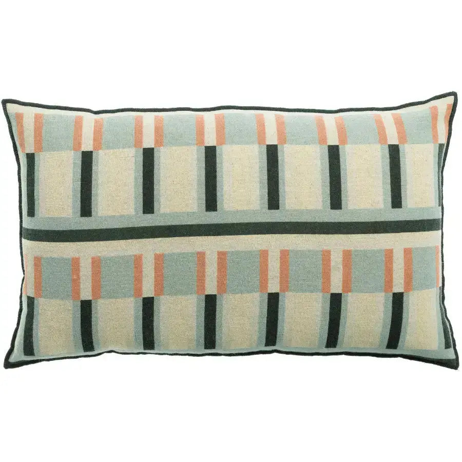 Coussin imprimé en lin recyclé Jason Ciel - Graphisme contemporain Vivaraise