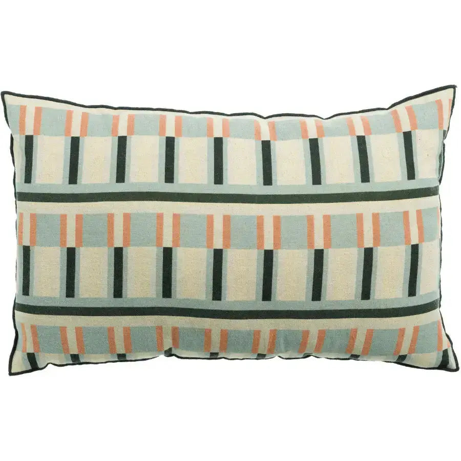 Coussin imprimé en lin recyclé Jason Ciel - Graphisme contemporain Vivaraise