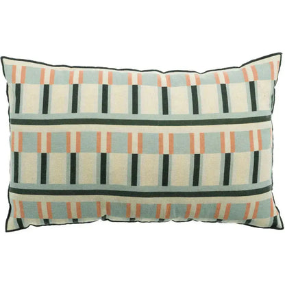 Coussin imprimé en lin recyclé Jason Ciel - Graphisme contemporain Vivaraise