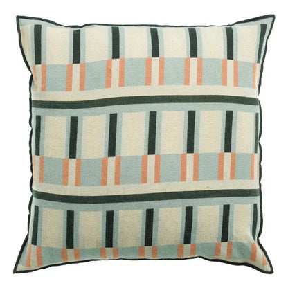 Coussin imprimé en lin recyclé Jason Ciel - Graphisme contemporain Vivaraise