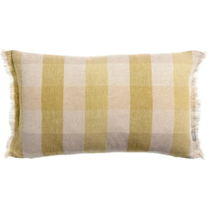 Coussin jaune à carreaux - modèle Kate bronze Coussin Dorsey