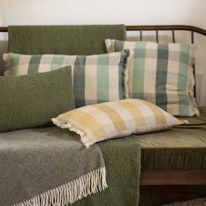 Coussin jaune à carreaux - modèle Kate bronze Coussin Dorsey