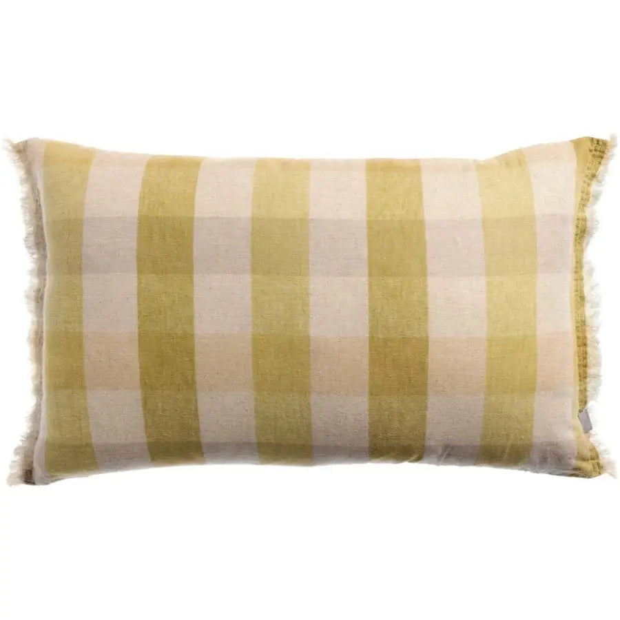 Coussin jaune à carreaux - modèle Kate bronze Coussin Dorsey