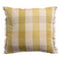 Coussin jaune à carreaux - modèle Kate bronze