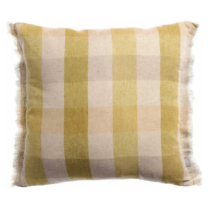 Coussin jaune à carreaux - modèle Kate bronze Coussin Dorsey