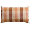 Coussin terracotta à carreaux - modèle Kate - 30 x 50 cm