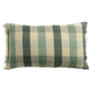 Coussin vert à carreaux - modèle Kate Coussin Dorsey