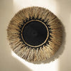 Déco Murale raphia et macramé noir - Elégance bohème 60x60 Bazar Bizar