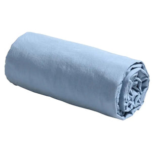 Drap Housse Percale de Coton Bio - Céleste Bluetiful La Cerise sur le Gâteau