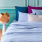 Drap Housse Percale de Coton Bio - Céleste Bluetiful La Cerise sur le Gâteau