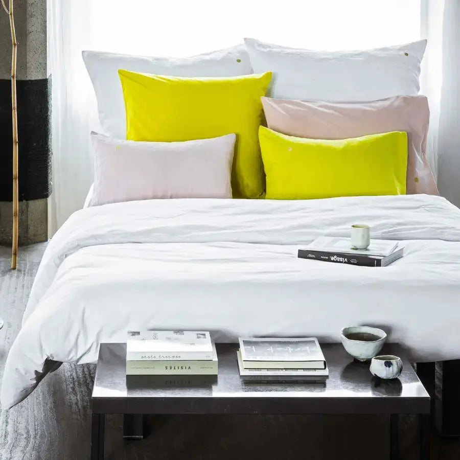 Drap Housse Percale de Coton Bio - Céleste Milk La Cerise sur le Gâteau