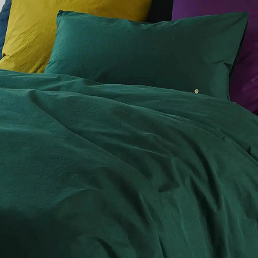 Drap Housse Percale de Coton Bio - Céleste Nori La Cerise sur le Gâteau