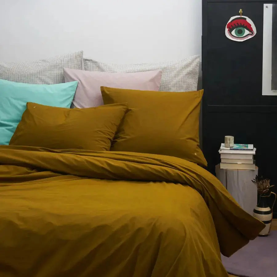 Drap Housse Percale de Coton Bio - Celeste Nuts La Cerise sur le Gâteau