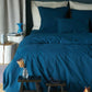 Drap Housse Percale de Coton Bio - Céleste Orage La Cerise sur le Gâteau