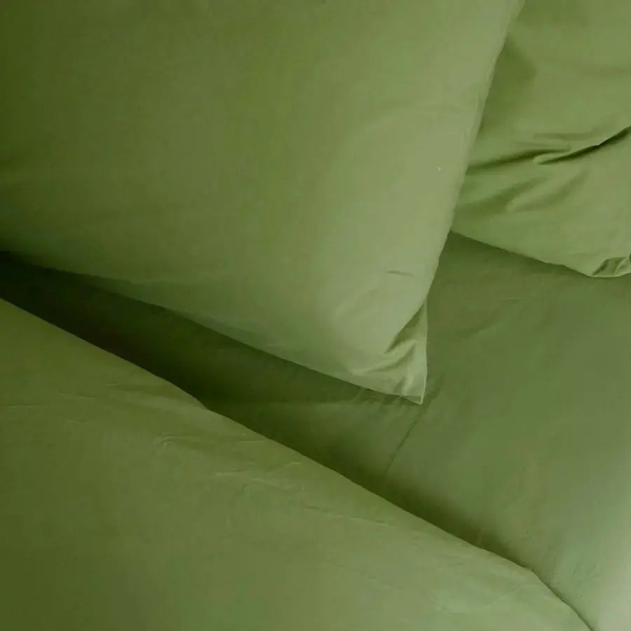 Drap Housse Percale de Coton Bio - Céleste Pistacchio La Cerise sur le Gâteau