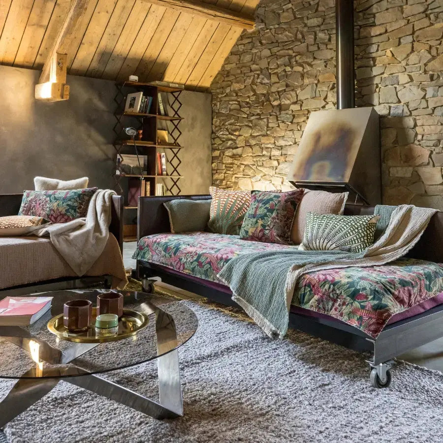 Édredon Imprimé Ewan Multicolore -100% coton - 85x200 cm Vivaraise