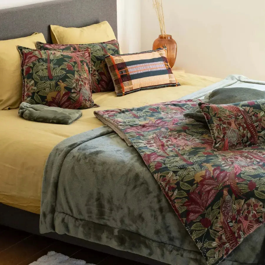 Édredon Imprimé Ewan Multicolore -100% coton - 85x200 cm Vivaraise