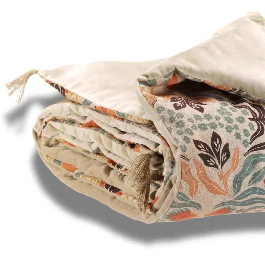 Édredon Imprimé Youri Multicolore Réversible - 85x200 cm Vivaraise